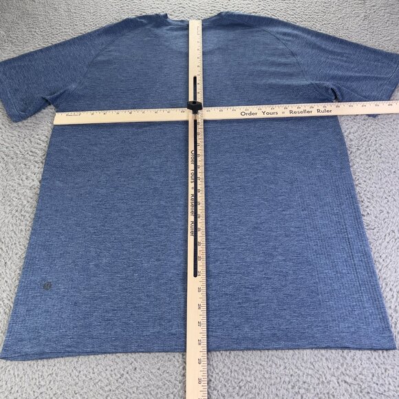 Lululemon Metal Vent Tech Shirt Mens XL Heather Blue Short Sleeve Athletic Gym - Picture 4 of 9